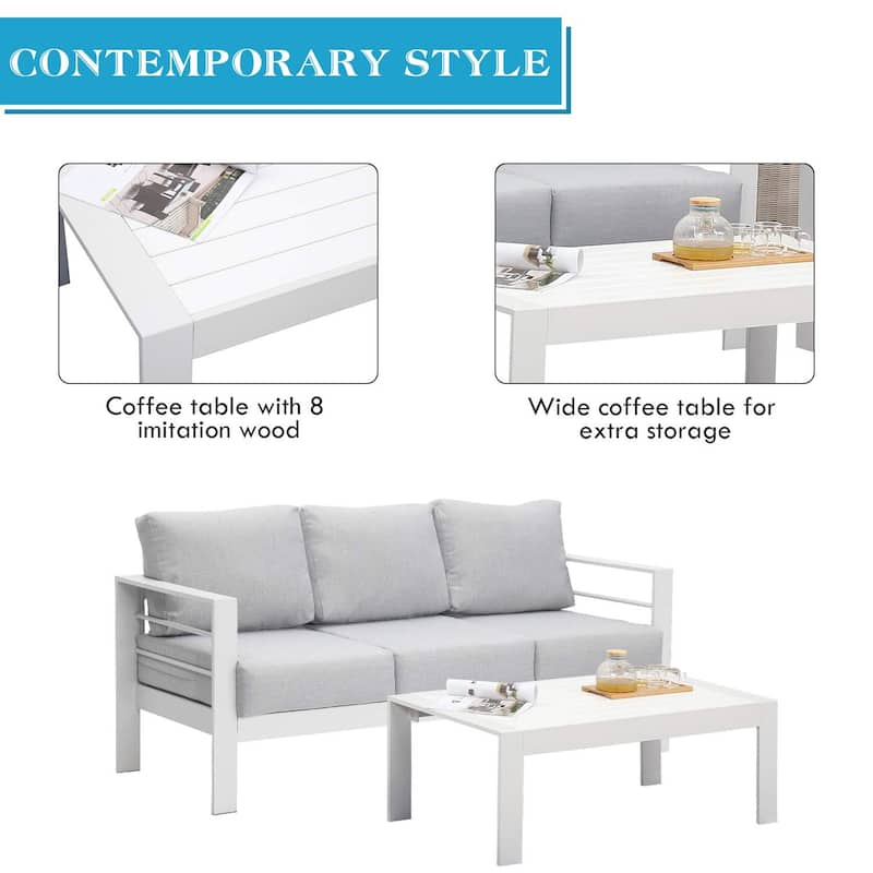 Royalcraft 5 Piece Aluminum Outdoor Furniture Set