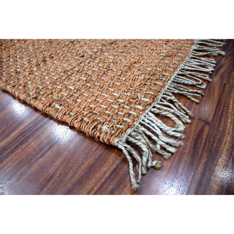 Hand Woven Ineas Flat Weave Jute Traditional Oriental Area Rug