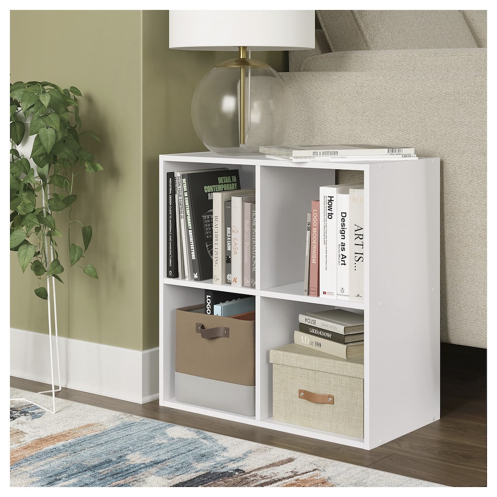 Signature Design by Ashley Onita White 4 Cube Organizer - 24" W x 12" D x 24" H