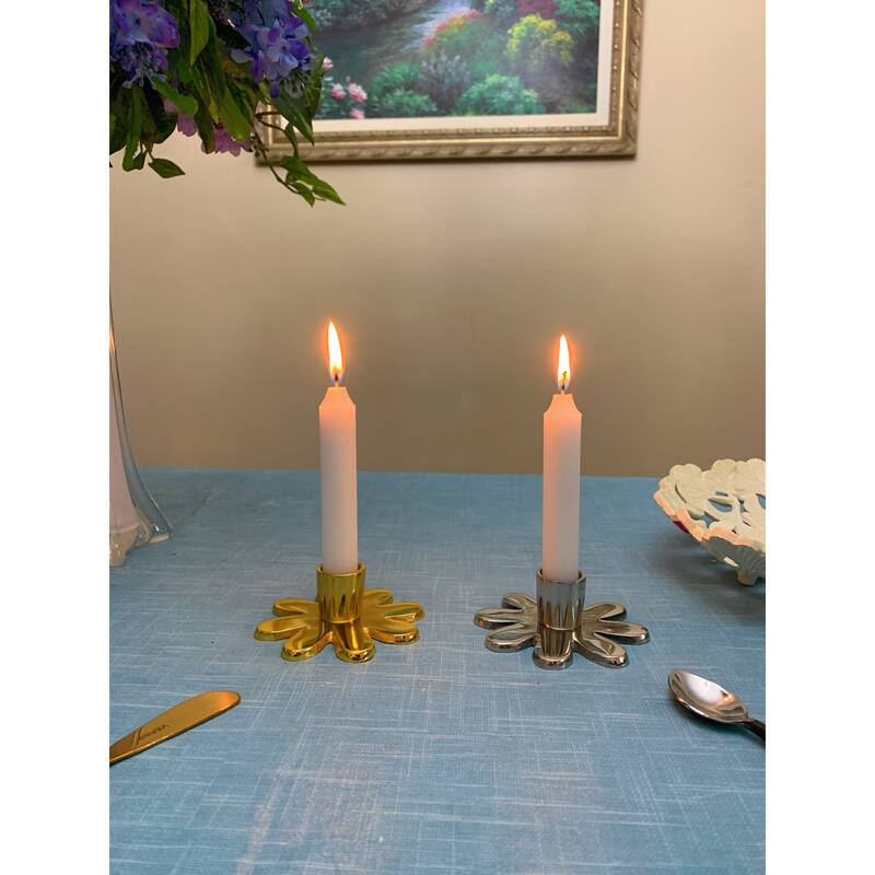 VIBHSA Taper Candlestick Holder Dish Set of 2