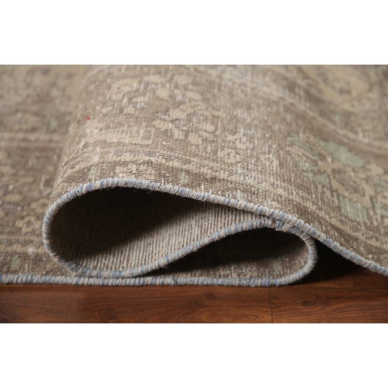 Hand Knotted Oriental 100% Wool Carpet Traditional Medallion Beige & Ivories Tabriz Area Rug - 12' 6'' X 9' 6''