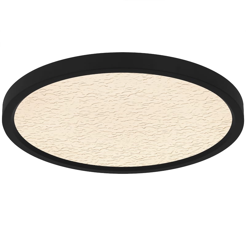 Outskirts Integrated LED Earth Black Flush Mount with CCT Switch