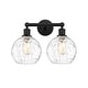 preview thumbnail 10 of 28, Innovations Lighting Athens Water Glass - 2 Light 17" Bath Vanity Light Clear/Matte Black