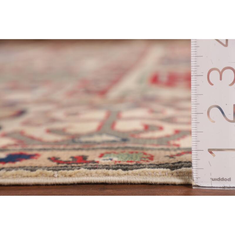 Oriental Beige Kazak Rug Handmade Traditional Wool Carpet - 6'9" x 9'9"