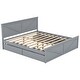 preview thumbnail 32 of 33, Wooden Storage Platform Bed with 4 Drawers & Support Legs