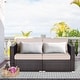 preview thumbnail 2 of 9, Costway 4PCS Patio Rattan Corner Sofa Sectional Furniture Set - See Details
