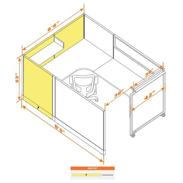 Cubicles with Sliding Doors 53H Single - Bed Bath & Beyond - 34466434