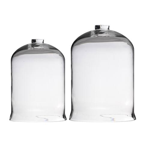 A&B Home Clear Glass Assorted Open-top Domes (Set of 2)