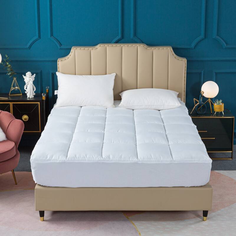Premium Overfilled Mattress Topper - White