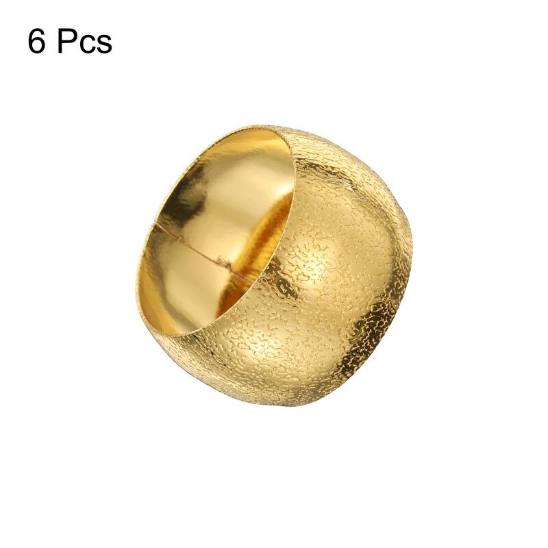 Napkin Rings Metal Drum-Shaped Frosted Napkin Holder for Dinner