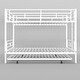 preview thumbnail 47 of 71, Twin over Twin Elegance Clean-Lined Bunk Bed, Heavy Duty Metal Structure Bunk Bed Frame Steel Slat Support(No Box Spring Needed)