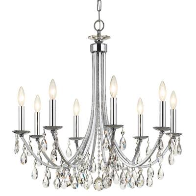 Timeless Home Eight Light Chandelier Bridgehampton Polished Chrome - Exact Size