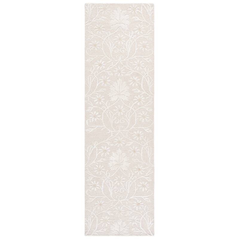 SAFAVIEH Handmade Glamour Hadwiga Wool Rug - 2'3" x 8' Runner - Ivory