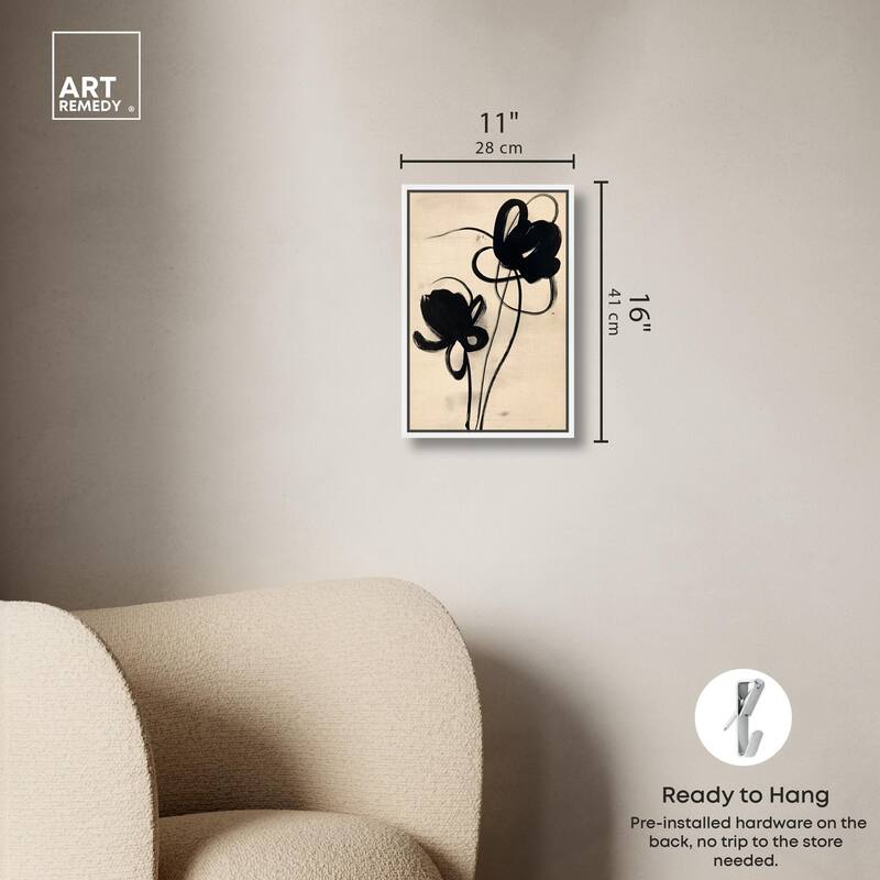 Florals in the Minimal I Canvas by Art Remedy