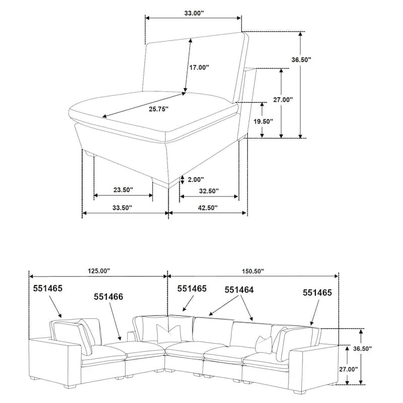 Lakeview Upholstered Modular Sectional Sofa