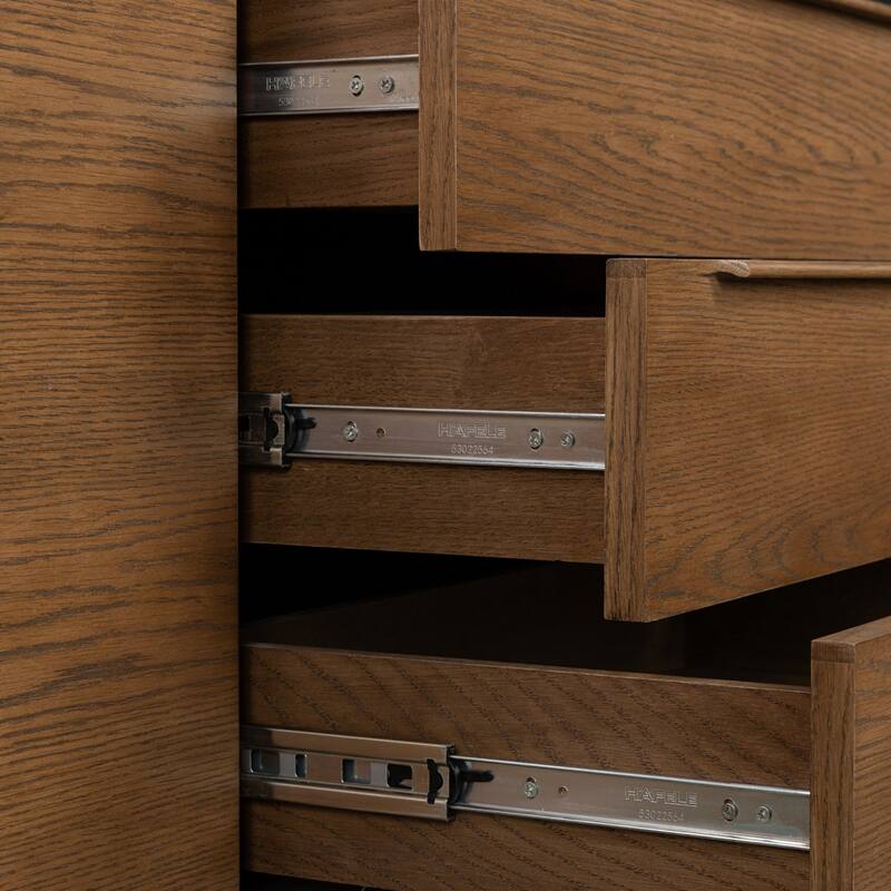 Maro 71" Oak Sideboard in a Walnut Finish
