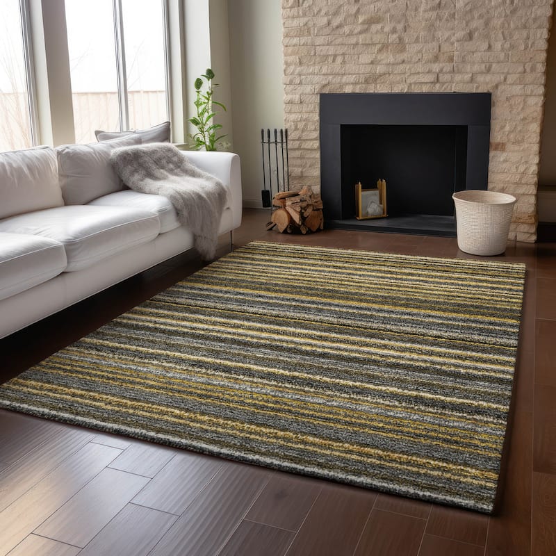 Premium Washable Super Soft Stripe Mayfield Rug