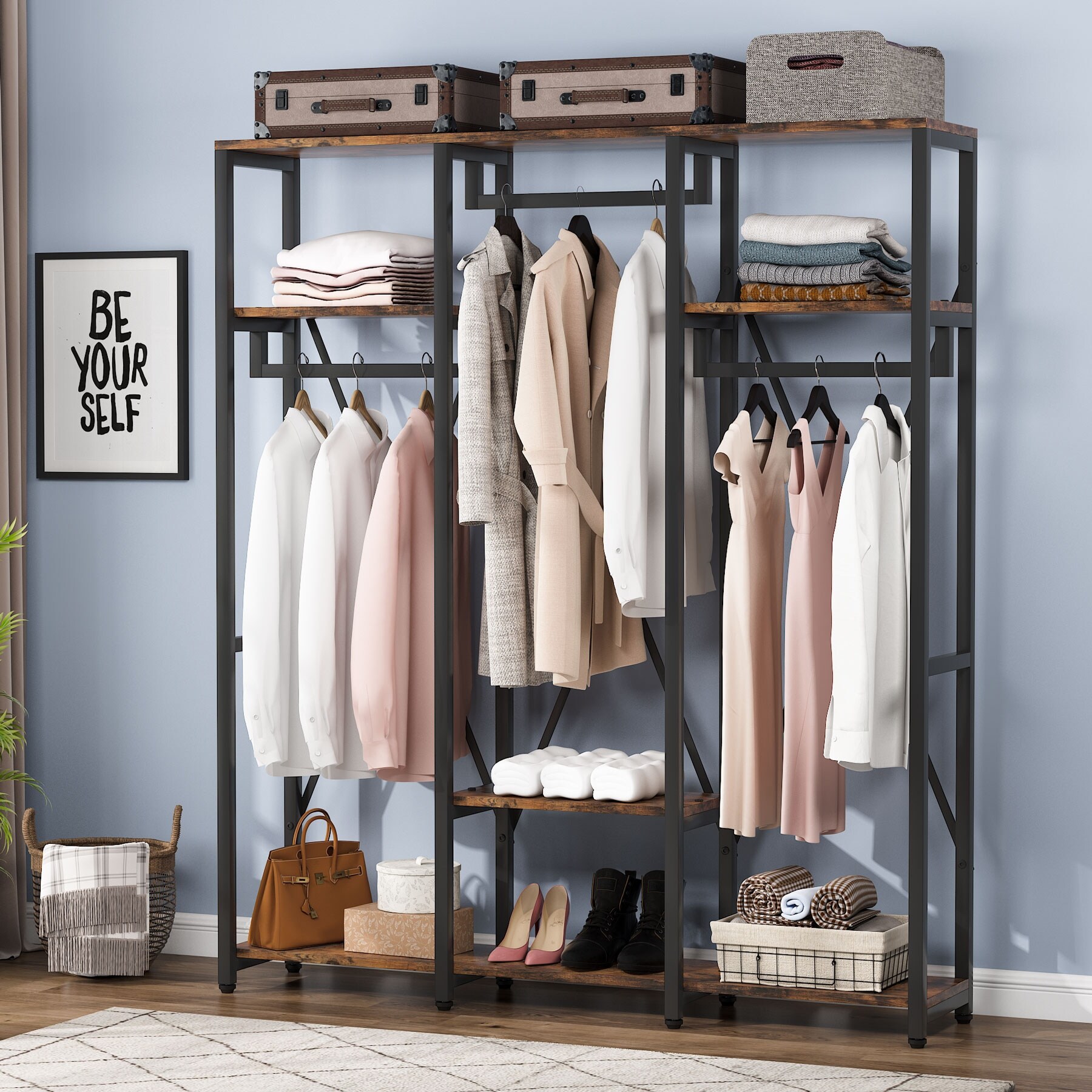 Heavy duty clearance closet system