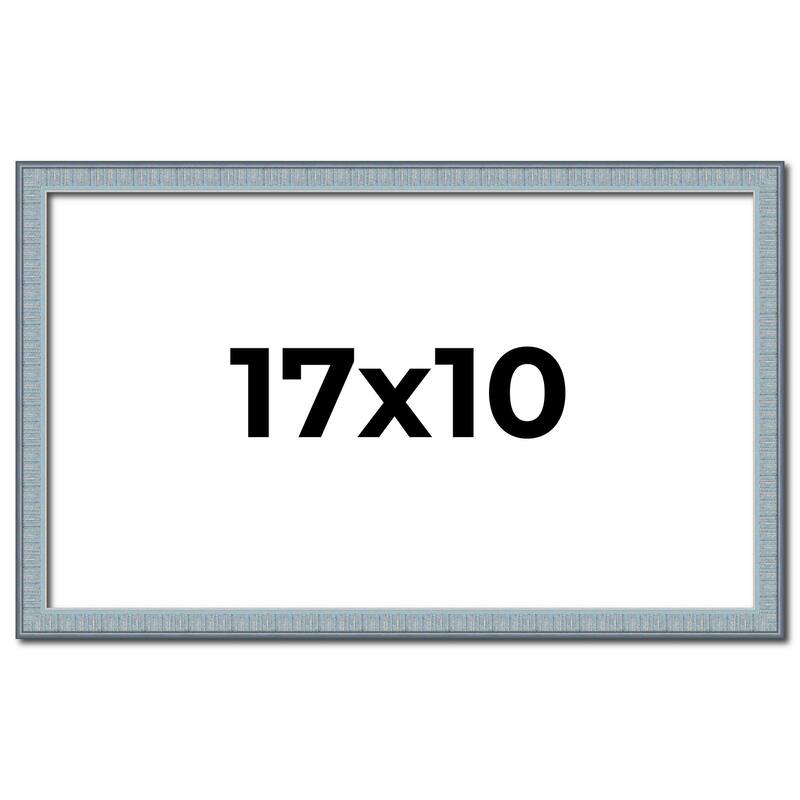 17x10 Frame Rustic Sky Blue Solid Wood Picture Frame | 0.75 Inch
