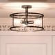 preview thumbnail 1 of 5, Luxury Scandinavian Ceiling Light, 10.5"H x 15"W, with Modern Style, Estate Bronze, by Urban Ambiance