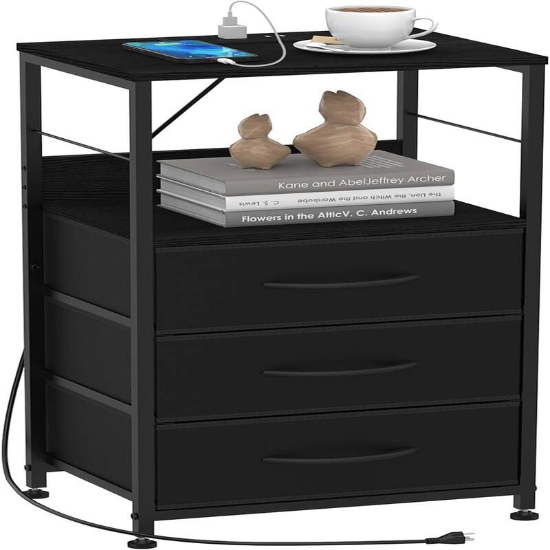 Tall Night Stand with Drawers