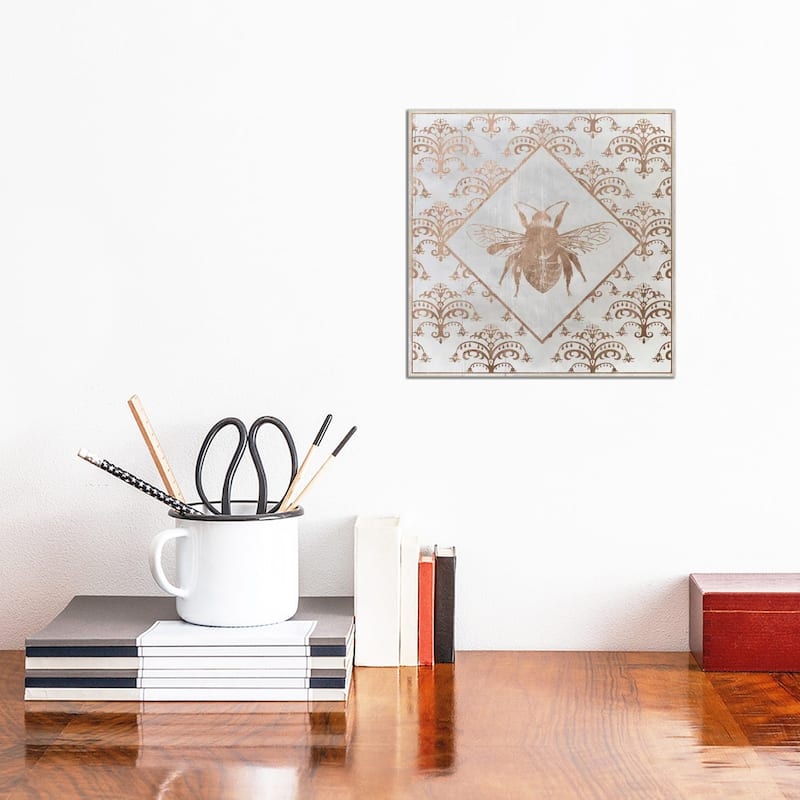 iCanvas "Bee Distressed I" by Daniela Santiago Canvas Print - 12x12x1.5