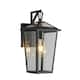 Modern Matte Black Outdoor Wall Lantern with Clear Tempered Glass Open Bottom Design Exterior Light Fixture for Entryway