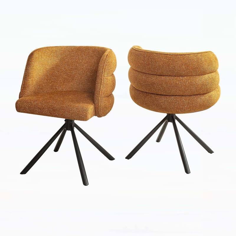 270° Swivel Home Chairs Set of 2,with Metal Base,Comfortable and Stylish for Various Rooms