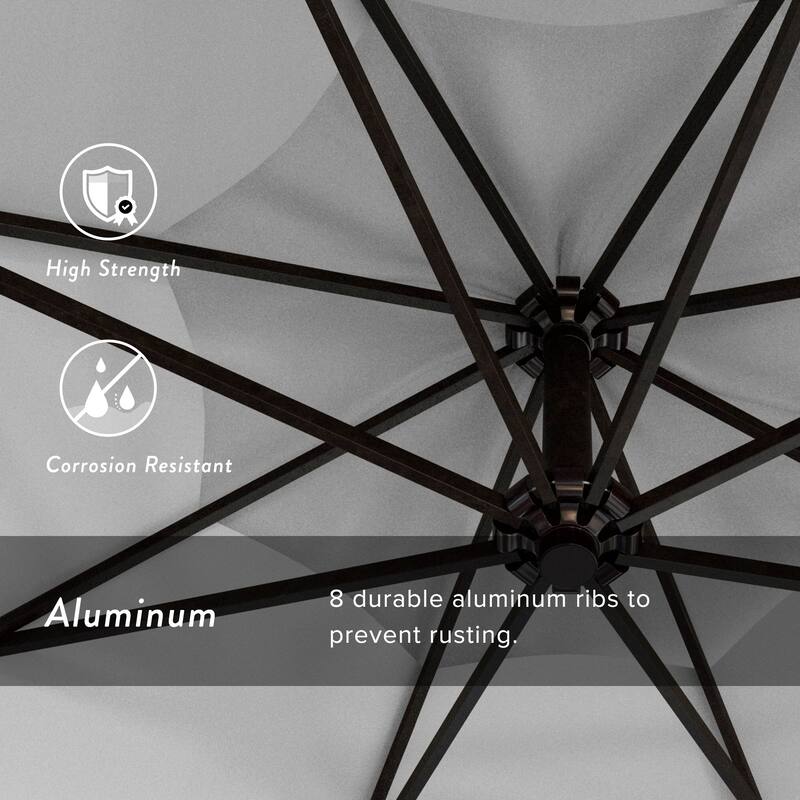Okracoke 9ft Rotating Aluminum Umbrella by Havenside Home