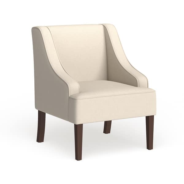 Porch & Den Lyric Cream Swoop Arm Accent Chair On Sale Bed Bath