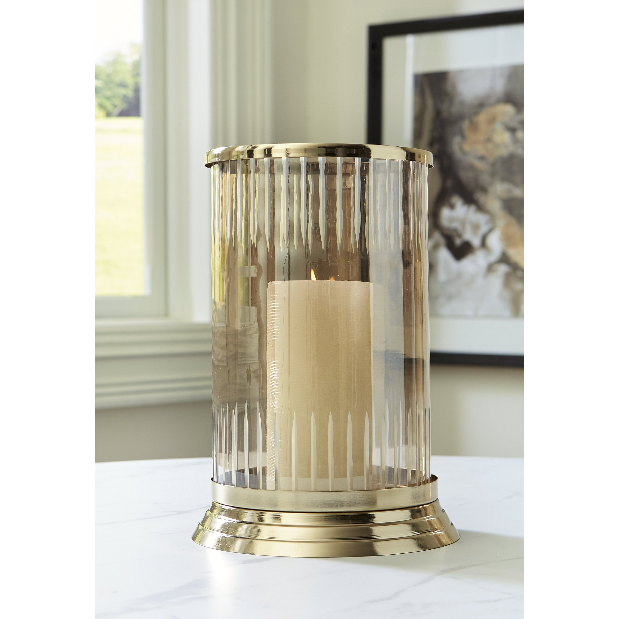 Signature Design by Ashley Aavinson Brown/Gold Candle Holder