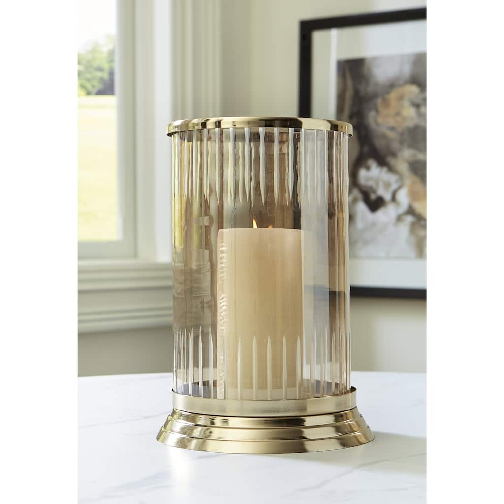 Signature Design by Ashley Aavinson Brown/Gold Candle Holder