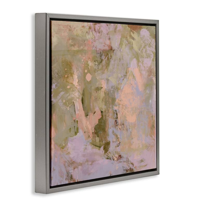 Stupell Earth Tones with Pink Framed Floater Canvas Wall Art Design By Hayley Michelle