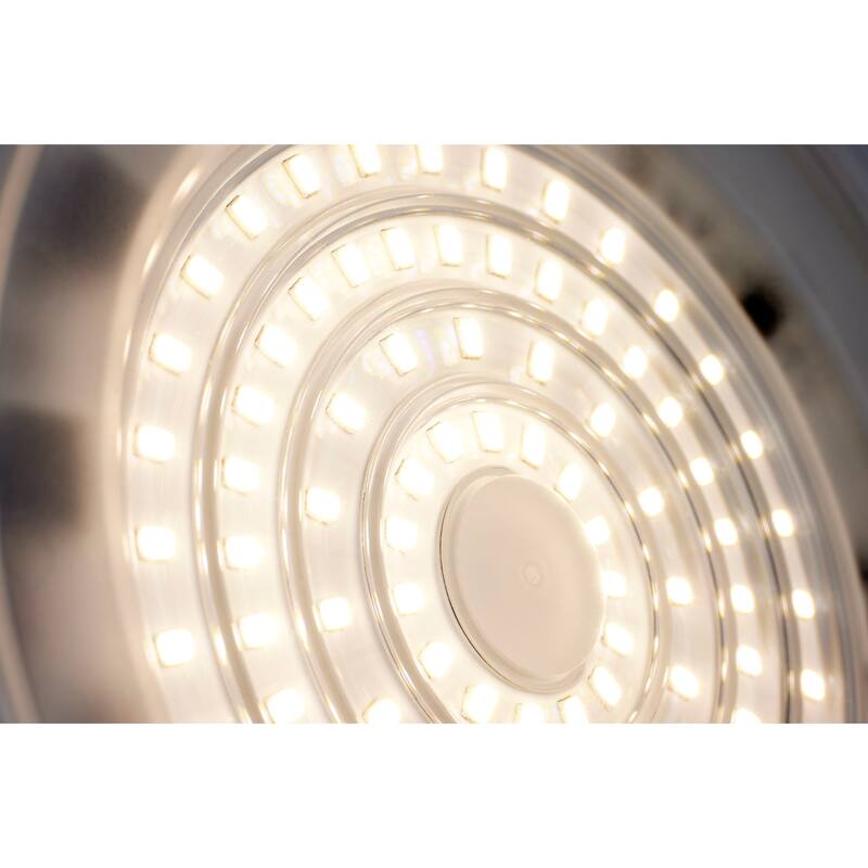 80 Watt Hi-Pro Shop Light with Plug 8" Dia. 3000K Black Finish 120 Volt
