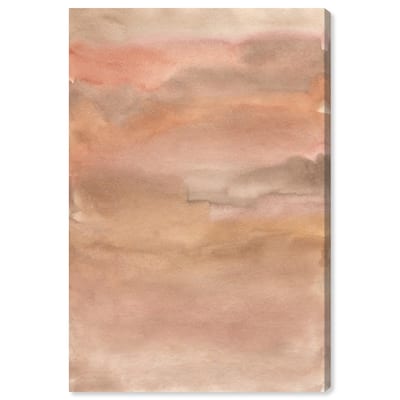 Art Remedy Sienna Pigments Blend Gallery Wrapped Boho Abstract 1 Piece Canvas Wall Art