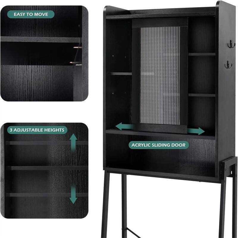 Over The Toilet Storage - 11.6"D x 24.6"W x 67"H