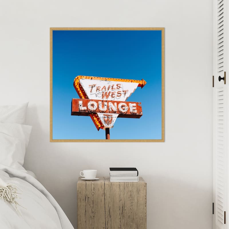 Trails West Lounge by Bethany Young Framed Canvas Wall Art Print - Sylvie Bright Gold