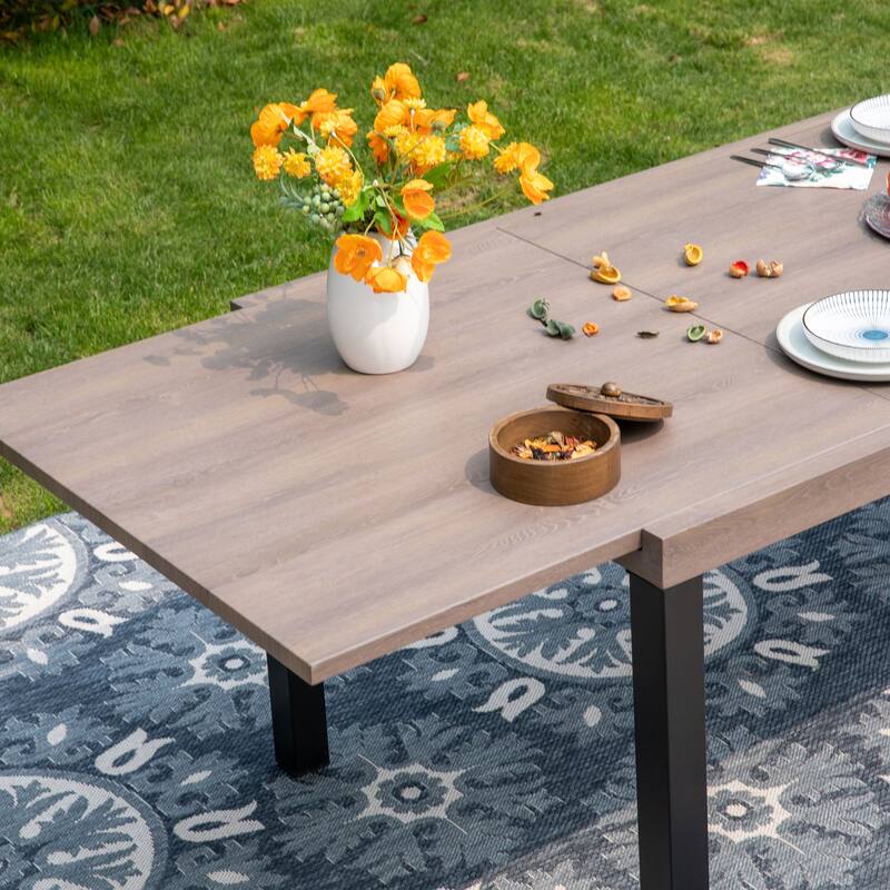 7/9-Piece Patio Dining Set, 6/8 Folding Textilene Chairs and 1 Expandable Table