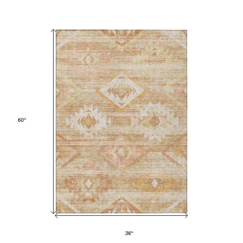 HomeRoots Southwestern Transitional Rectangle Outdoor Rug