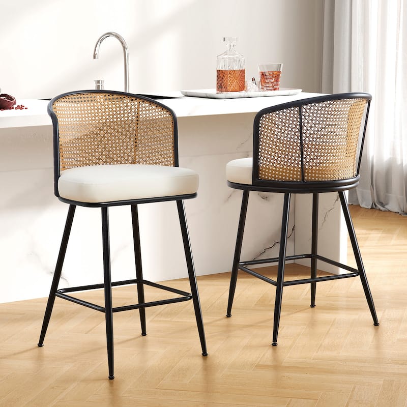 26"/29" Rattan Upholstered Bar Stool /Counter Stools Set of 2/3/4