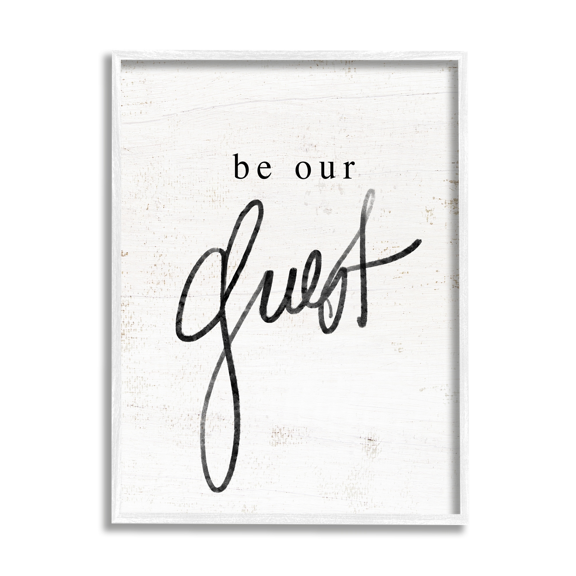 Stupell Be Our Guest Phrase Framed Giclee Art Design by Lil' Rue
