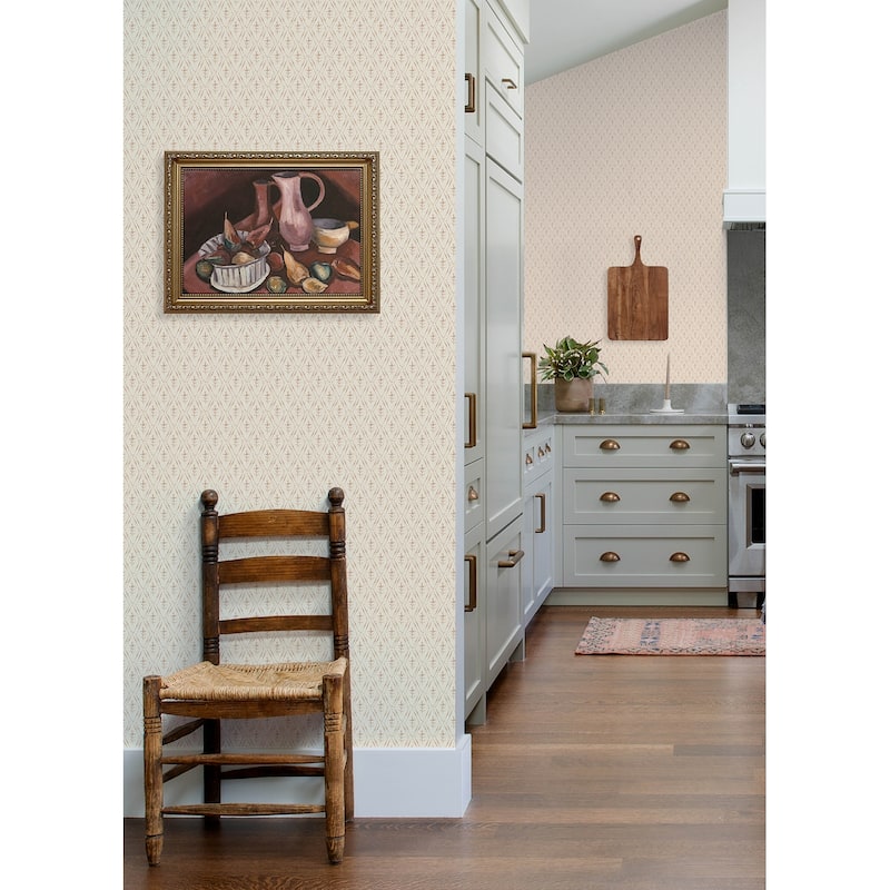 Chris Loves Julia x A-Street Prints Tillie Blush Diamond Floral Wallpaper