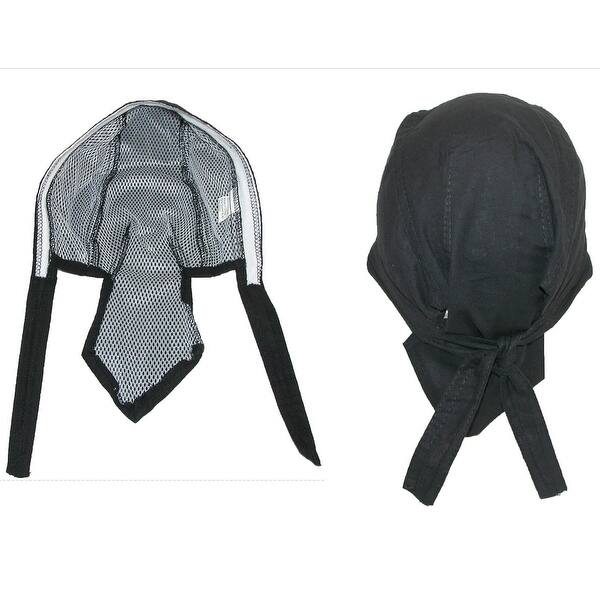 Pack of 2 CTM/® Cotton Unlined Solid and Paisley Do Rag