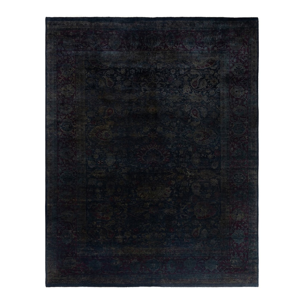 Overdyed, One-of-a-Kind Hand-Knotted Area Rug - Gray - 8' 2" x 10' 4"