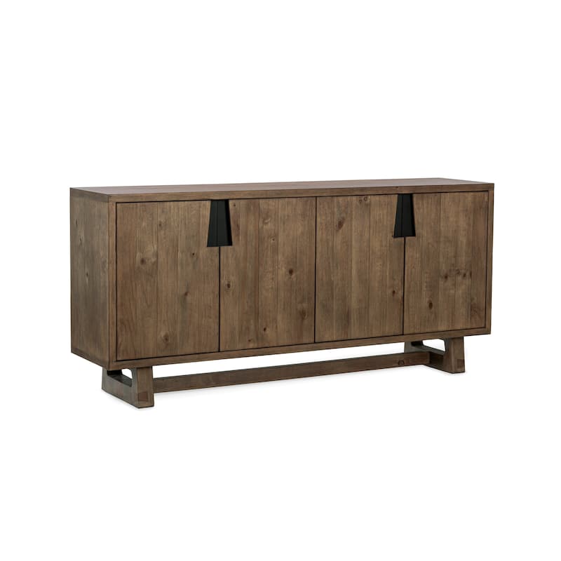 Classic Home Lyra 78" Reclaimed Pine Buffet Sideboard in Smoke Brown - Smoke Brown