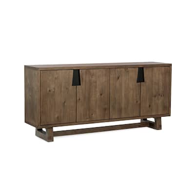 Classic Home Lyra 78" Reclaimed Pine Buffet Sideboard in Smoke Brown