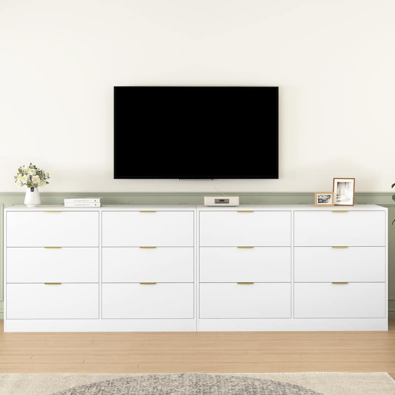 Simply Modern 6-Drawer Dresser, Chest of Drawers for Bedroom, Living Room, Hallway, and Entryway - Large Storage Cabinet