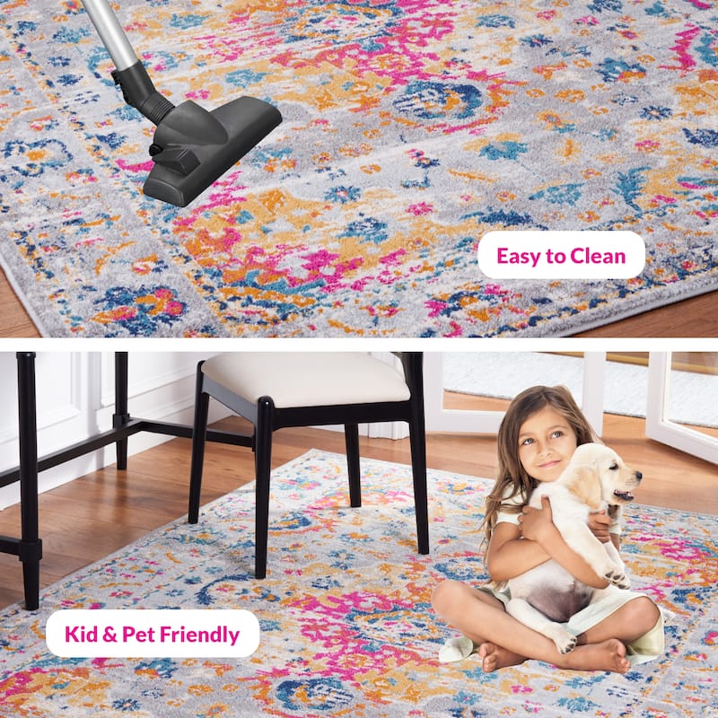 SAFAVIEH, Madison Jovita Vintage Boho Oriental Medallion Rug