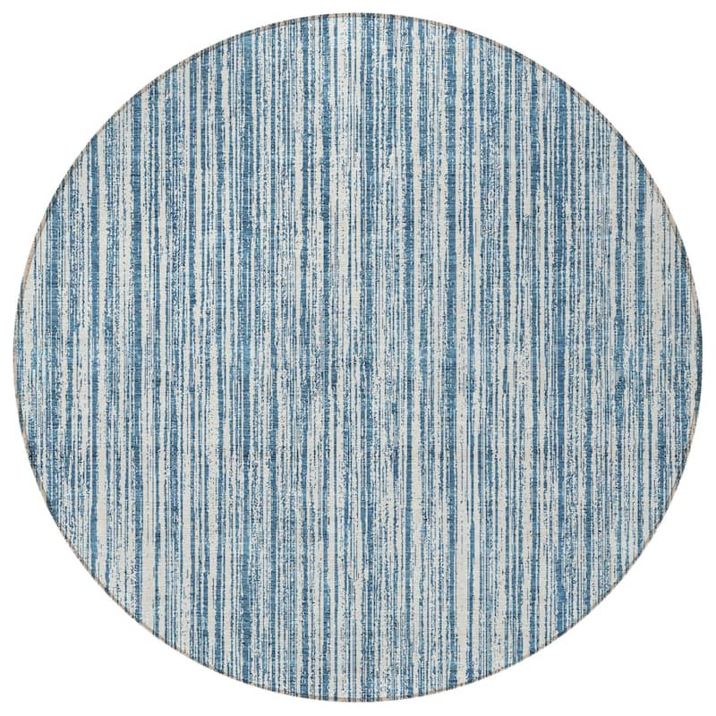 HomeRoots Striped Transitional Rectangle Outdoor Rug