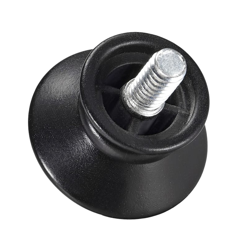 Curtain Rod Finials Plastic End,Total Size 35mm x 31mm Black 6pcs